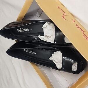 NI (topless) B Bella Marie Black Pat Peek-a-boos. 5.5